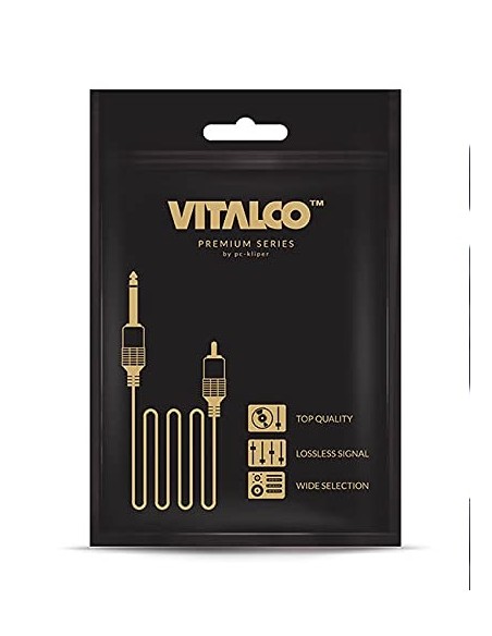 CABLE VITALCO 2X RCA MACHO / 2X JACK 6.3MM MACHO 1.5M