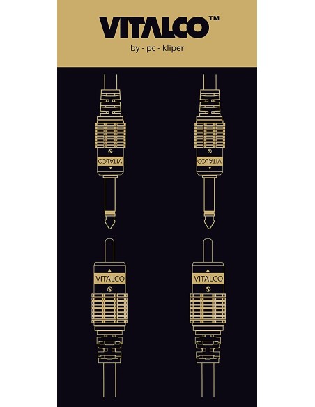 CABLE VITALCO 2X RCA MACHO / 2X JACK 6.3MM MACHO 1.5M