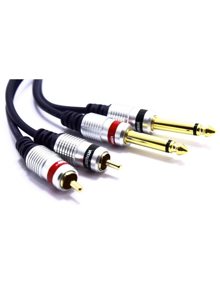 CABLE VITALCO 2X RCA MACHO / 2X JACK 6.3MM MACHO 1.5M