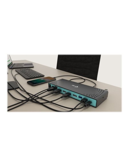PUERTO REPLICADOR USC-C I-TEC 2XHDMI + RJ45 + 2XDP + 4XUSB 3.0 + 2XUSB-C + JACK BLACK / BLUE