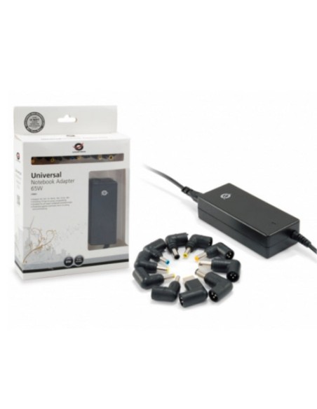 ALIMENTADOR PORTATIL UNIVERSAL SLIMLINE CONCEPTRONIC 65W 10 CONECTORES
