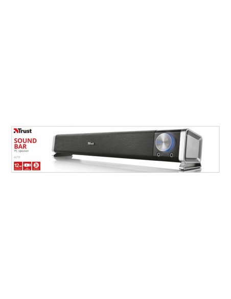 ALTAVOZ TRUST SOUNDBAR ASTO HORIZONTAL 12W RMS USB BLACK