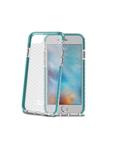 FUNDA MOVIL BACK COVER CELLY HEXAGON TRANSPARENTE/TURQUOISE PARA IPHONE 7 / 8 / SE 2020