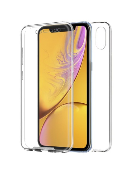FUNDA MOVIL BACK + FRONT COVER COOL SILICONA 3D TRANSPARENTE IPHONE XR