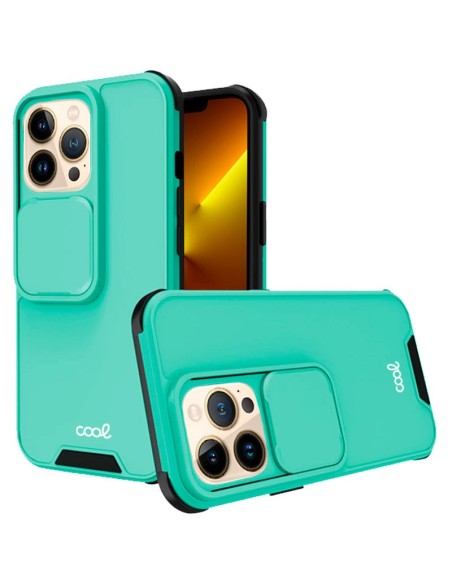 FUNDA MOVIL BACK COVER COOL HARD CAMARA MINT GREEN IPHONE 13 PRO MAX