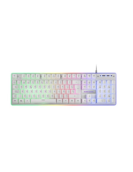 TECLADO + MOUSE + ALFOMBRILLA XXL MARS GAMING MACPX H-MECH ILUMINADO WHITE