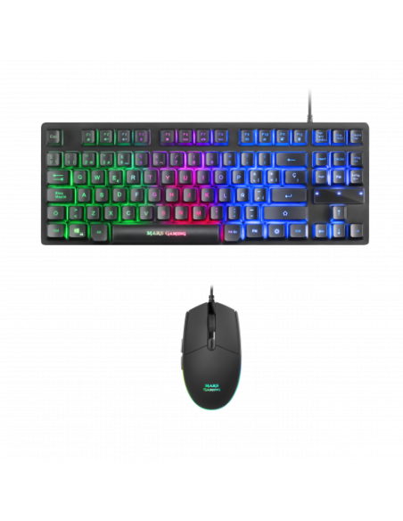 TECLADO + MOUSE MARS GAMING MCP100 H-MECHANICAL ILUMINADO RGB . RGB FLOW BLACK