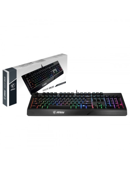 TECLADO MSI GAMING VIGOR GK20 ILUMINADO RGB BLACK