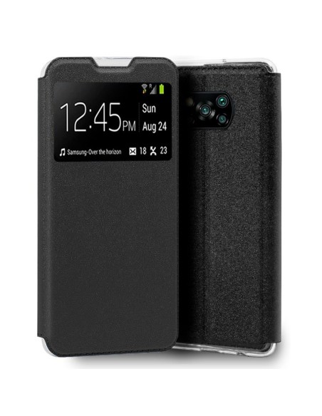 FUNDA MOVIL COOL FLIP COVER WINDOW BLACK XIAOMI POCOPHONE X3 / X3 PRO