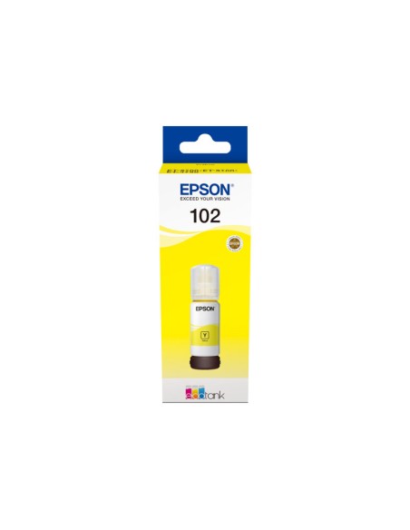 BOTE DE TINTA EPSON 102 YELLOW 70ML ECOTANK ET-2700 ET-2750 ET-3700 ET-3750 ET-4750