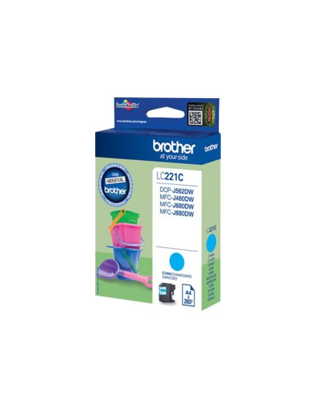 CARTUCHO BROTHER LC221 CYAN DCP J562DW MFC J480DW J680DW J880DW