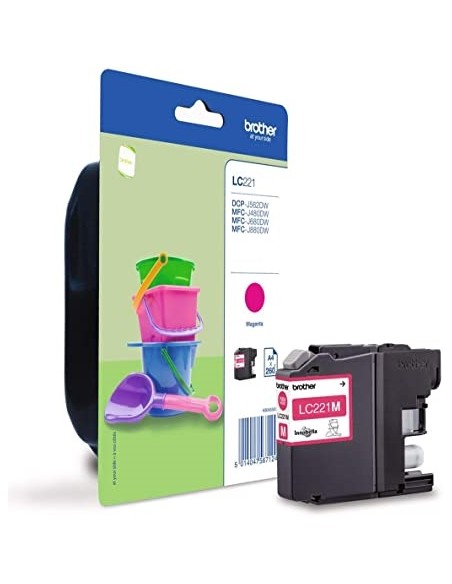 CARTUCHO BROTHER LC221 MAGENTA DCP J562DW MFC J480DW J680DW J880DW