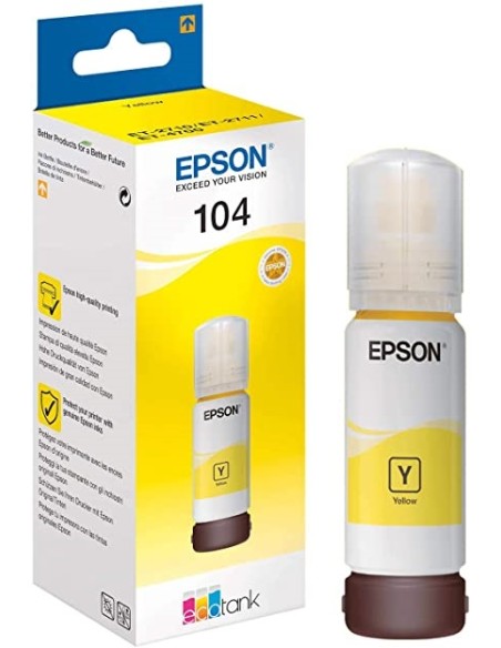 BOTE DE TINTA EPSON 104 YELLOW 65ML ECOTANK