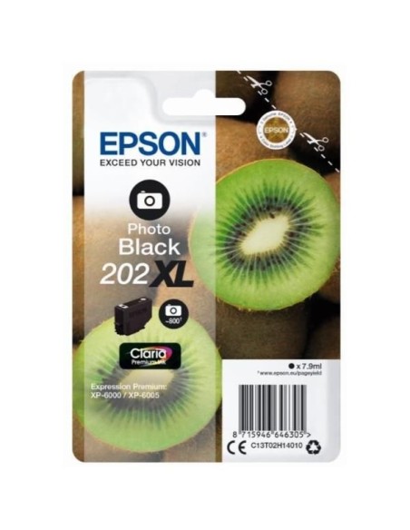 CARTUCHO EPSON 202XL PHOTO BLACK CLARIA PREMIUM XP-6000/XP-6005