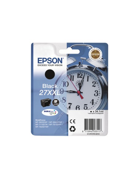 CARTUCHO EPSON 27XXL BLACK WF-3620DWF WF-3640DTWF WF-7110DTW WF-7610DWF WF-7620DTWF