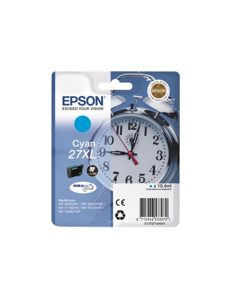 CARTUCHO EPSON 27XL CYAN WF-3620DWF WF-3640DTWF WF-7110DTW WF-7610DWF WF-7620DTWF