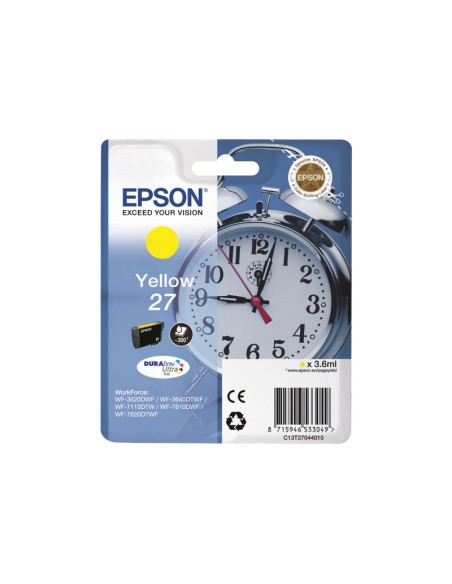 CARTUCHO EPSON 27 YELLOW WF-3620DWF WF-3640DTWF WF-7110DTW WF-7610DWF WF-7620DTWF