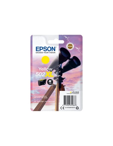 CARTUCHO EPSON 502XL YELLOW CLARIA PREMIUM XP-5100 / XP-5105 / WF-2860 / WF-2865