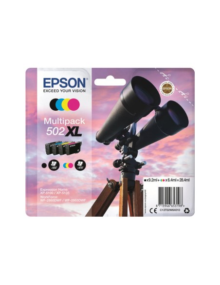 CARTUCHO EPSON 502XL MULTIPACK CLARIA PREMIUM XP-5100 / XP-5105 / WF-2860 / WF-2865