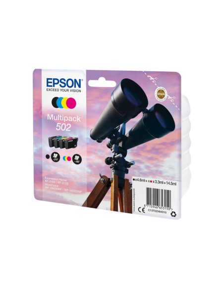 CARTUCHO EPSON 502 MULTIPACK EXPRESSION HOME XP-5100 / XP-5105 / WORKFORCE WF-2860 / WF-2865