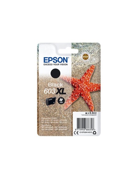 CARTUCHO EPSON 603XL BLACK WORKFORCE WF-2810 WF-2830 WF-2835 WF-2850 XP-2100 XP-3100 XP-4100