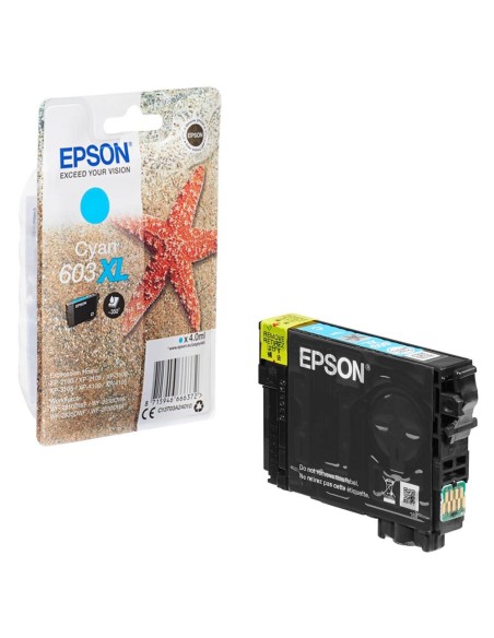 CARTUCHO EPSON 603XL CYAN WORKFORCE WF-2810 WF-2830 WF-2835 WF-2850 XP-2100 XP-3100 XP-4100