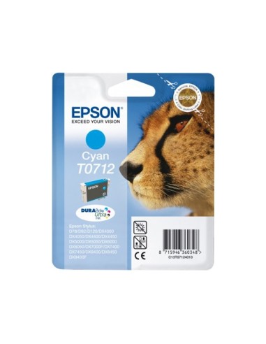 CARTUCHO EPSON T0712 CYAN STYLUS D78/D92/D120/DX4000/DX5000/DX6000/DX7400/SX105/BX300F