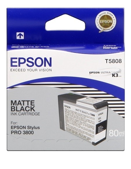 CARTUCHO EPSON T5808 BLACK MATE STYLUS PRO 3800