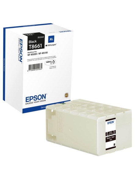 CARTUCHO EPSON T8661 BLACK WF PRO WF-M5190 WF-M5690 2500 PAG