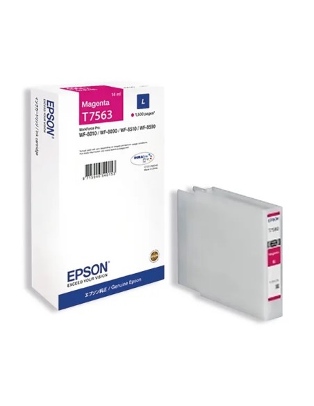 CARTUCHO EPSON T7563 MAGENTA WF PRO WF-8010 WF-8090 WF-8510 WF-8590