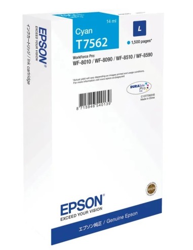 CARTUCHO EPSON T7562 CYAN WF PRO...