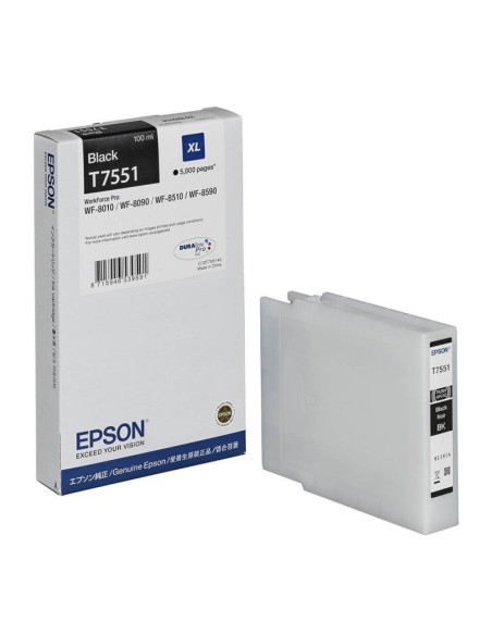 CARTUCHO EPSON T7551XL BLACK WF PRO WF-8010 WF-8090 WF-8510 WF-8590