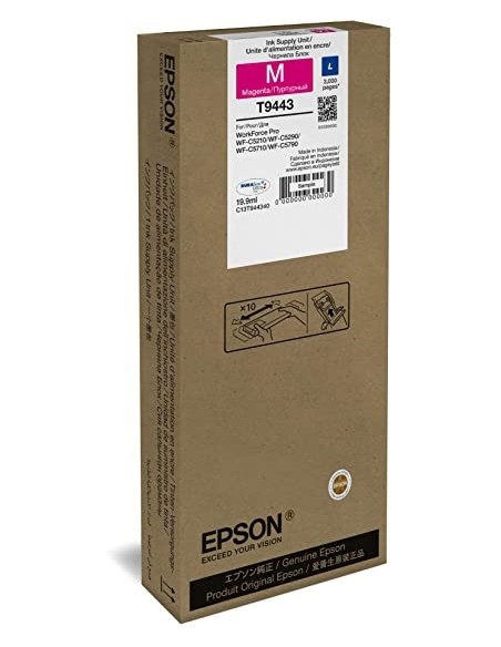 CARTUCHO EPSON T9443L MAGENTA WF PRO WF-5710 WF-5790 WF-5210 WF-5290