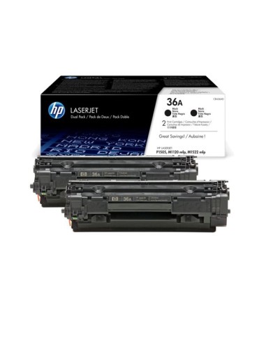 TONER HP 36A BLACK DUALPACK P1505...