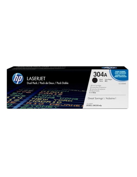 TONER HP 304A BLACK DUALPACK CP2025 CM2320 2X 3500 PAG
