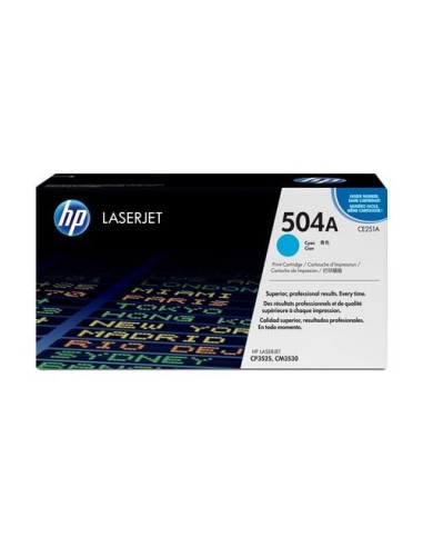 TONER HP 504A CYAN CP3525 CM3530 7000...