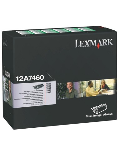TONER LEXMARK 12A7460 BLACK T-630...