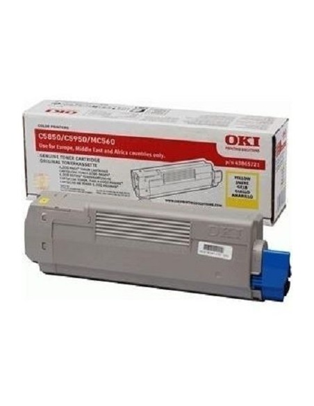 TONER OKI 43865721 YELLOW C5850 C5950 6000 PAG