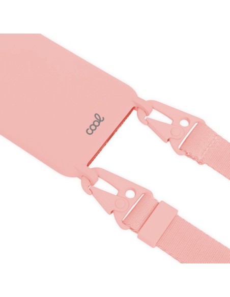 FUNDA MOVIL BACK COVER COOL SILICONA PINK + CINTA PINK IPHONE 12 / 12 PRO