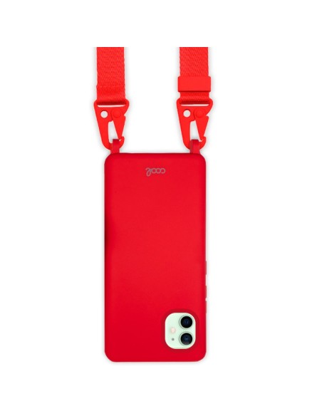 FUNDA MOVIL BACK COVER COOL SILICONA RED + CINTA RED IPHONE 12 / 12 PRO