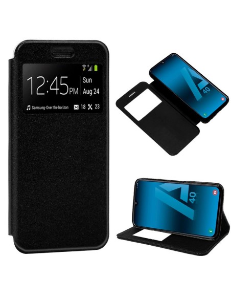 FUNDA MOVIL COOL FLIP COVER WINDOW BLACK SAMSUNG GALAXY A40