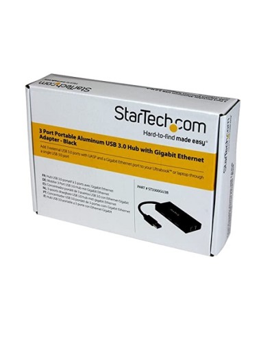 HUB STARTECH 3 PUERTOS USB 3.0 + RJ45...