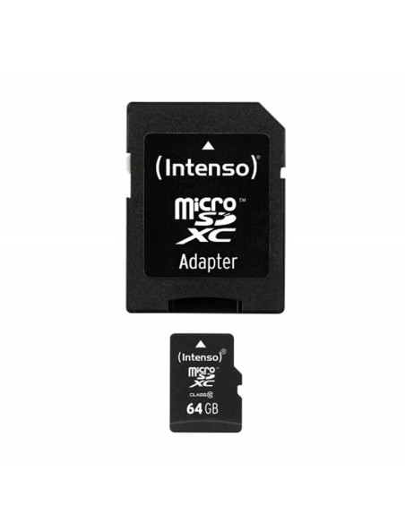 MEMORIA MICRO SD 64GB INTENSO CLASS 10 + ADAPTADOR SD