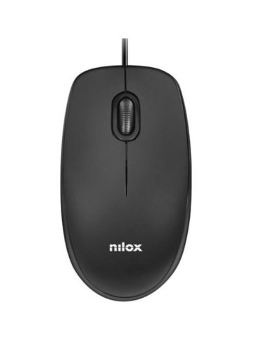 MOUSE NILOX OPTICO 1600DPI USB BLACK