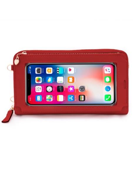 FUNDA MOVIL COOL BAG HORIZONTAL UNIVERSAL HASTA 6.7 GARNET