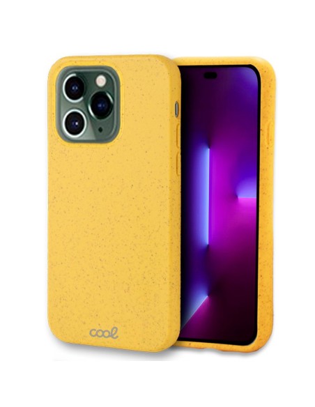 FUNDA MOVIL BACK COVER COOL ECO BIODEGRADABLE YELLOW IPHONE 14 PRO