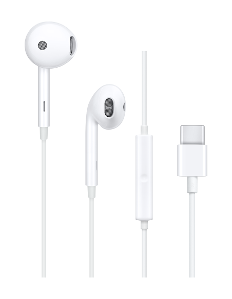 AURICULAR IN-EAR + MIC OPPO TYPE-C USB-C WHITE