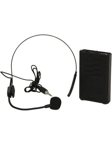 MICROFONO DIADEMA JACK 3.5MM + TRASNMISOR INALAMBRICO PARA PORT15VHF-BT BLACK