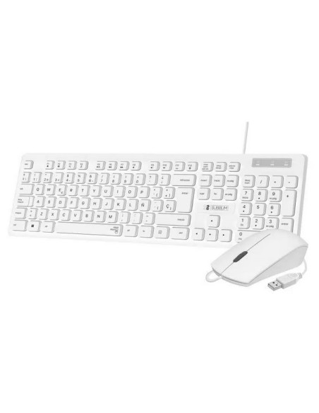 TECLADO + MOUSE SUBBLIM USB SLIM SILENT WHITE