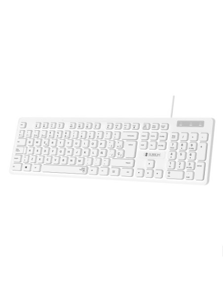 TECLADO SUBBLIM USB BUSINESS SLIM SILENT WHITE